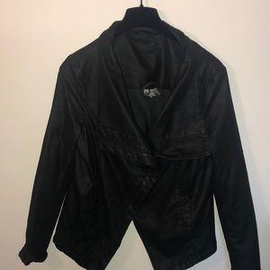 Black biker jacket size 12
